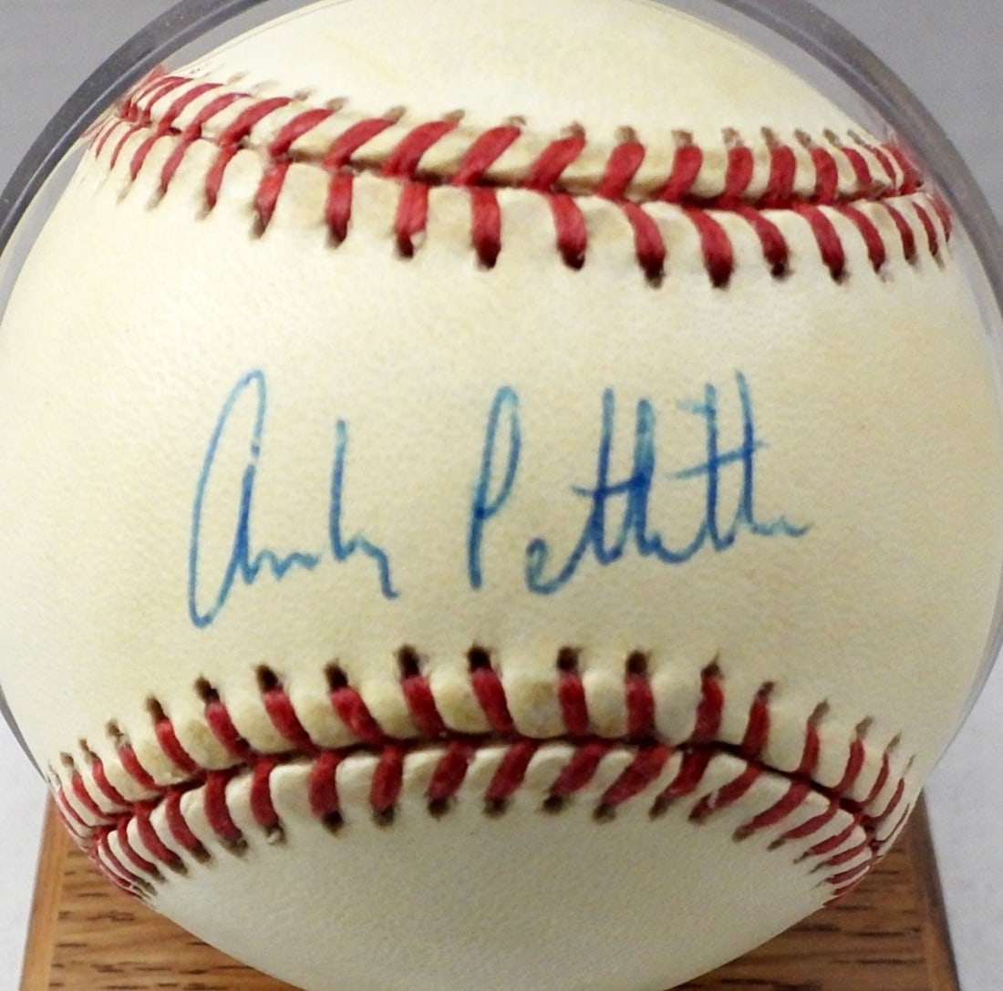 ANDY PETTITTE AUTOGRAPHED BASEBALL - COA (1 of 3)
