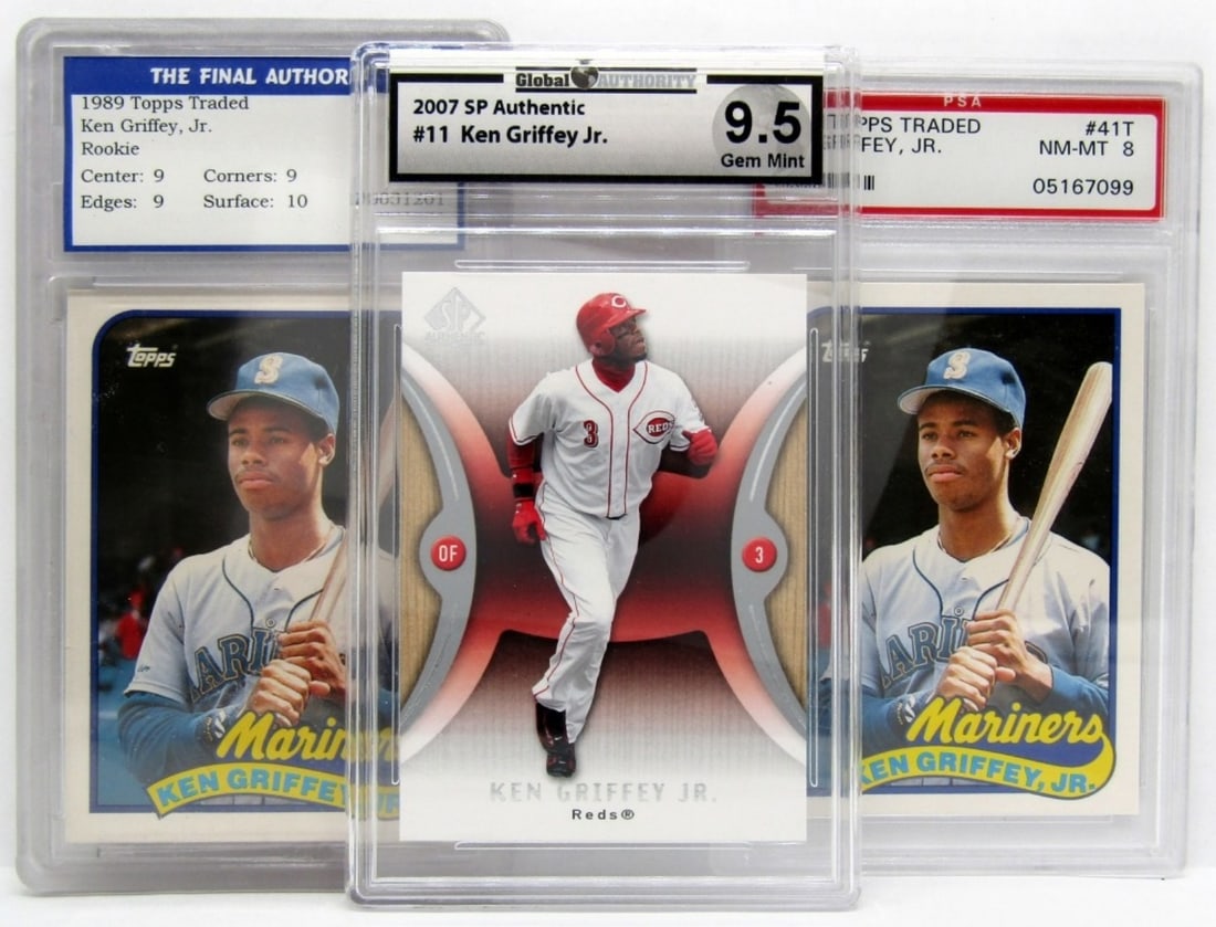 (3) Graded Ken Griffey Jr. Baseball Cards (1 of 7)