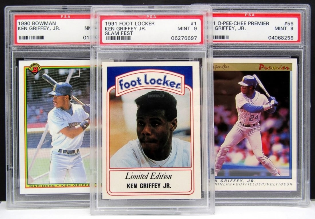 (3) PSA Graded Ken Griffey Jr. Baseball Cards (1 of 7)