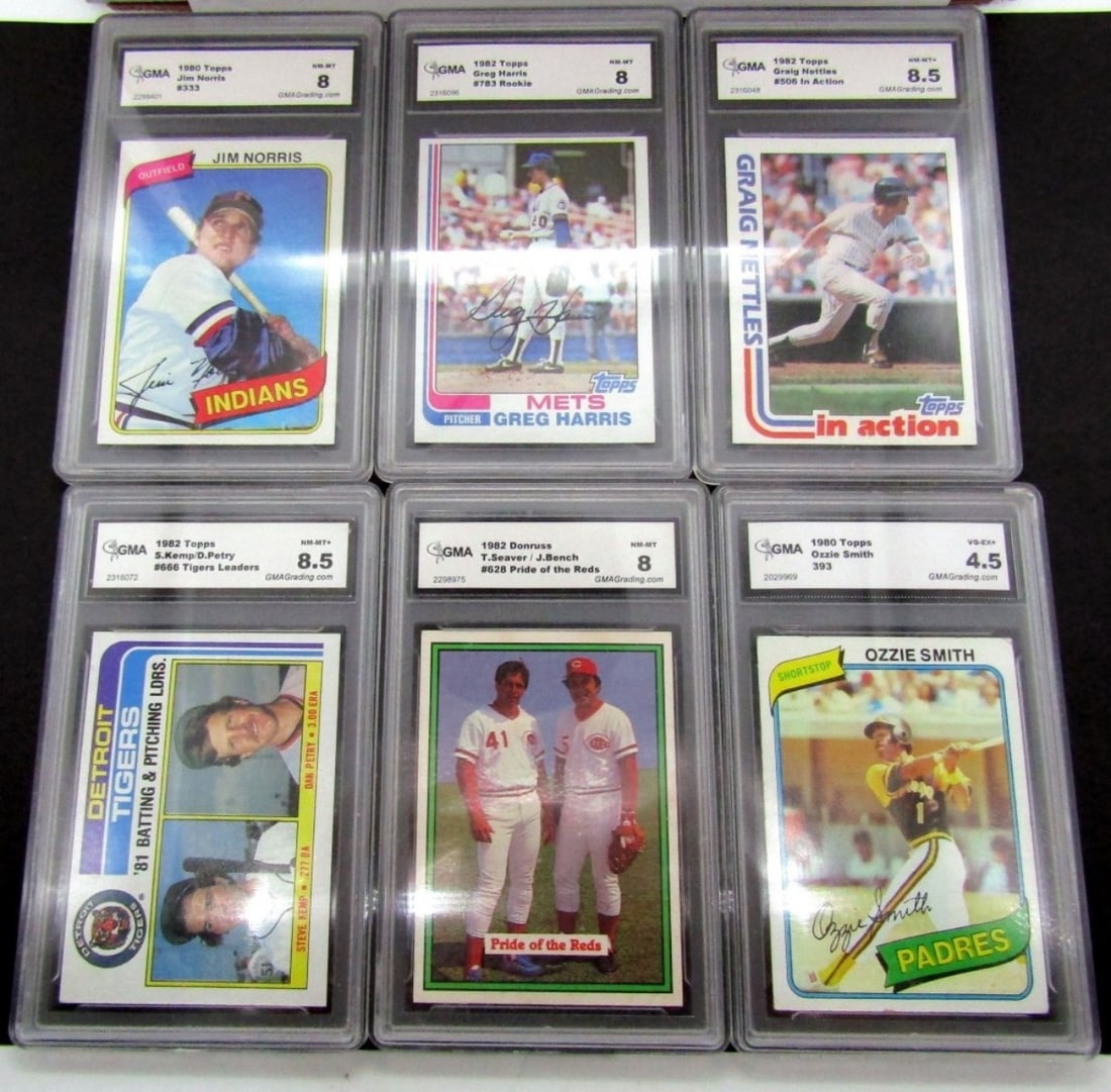 (6) GMA Graded Baseball Cards (1980's) (1 of 7)