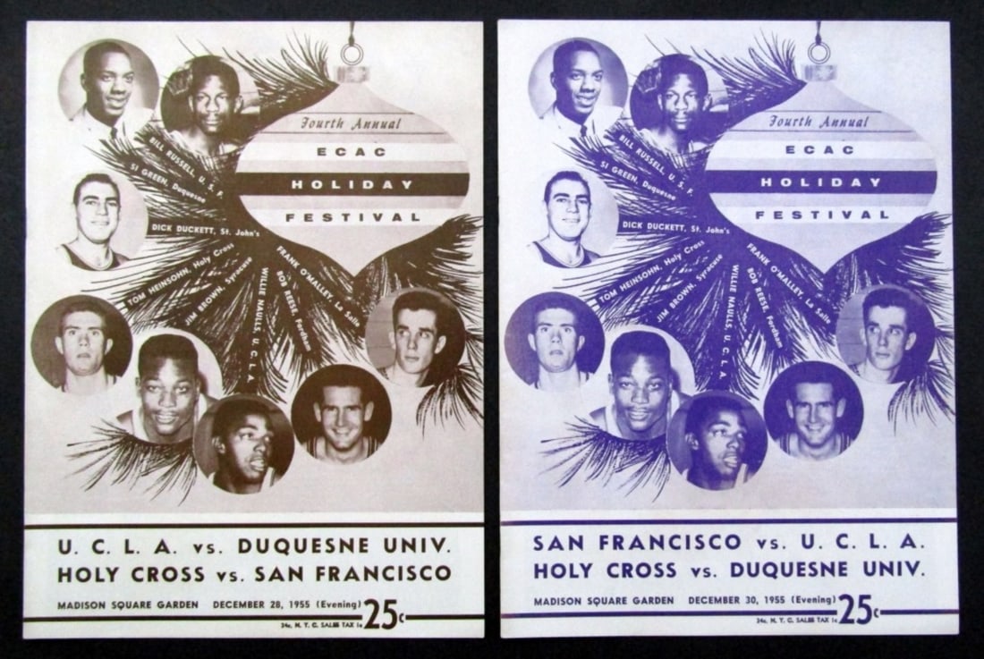 (2) 1955 NBA Holiday Fest Championship Programs (1 of 2)