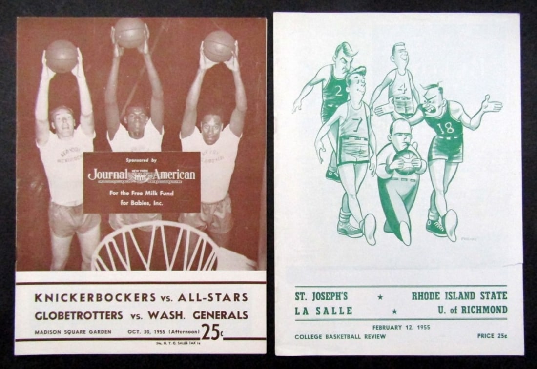 (2) 1955 NBA Programs - Feb. 12th & Oct. 30th (1 of 2)