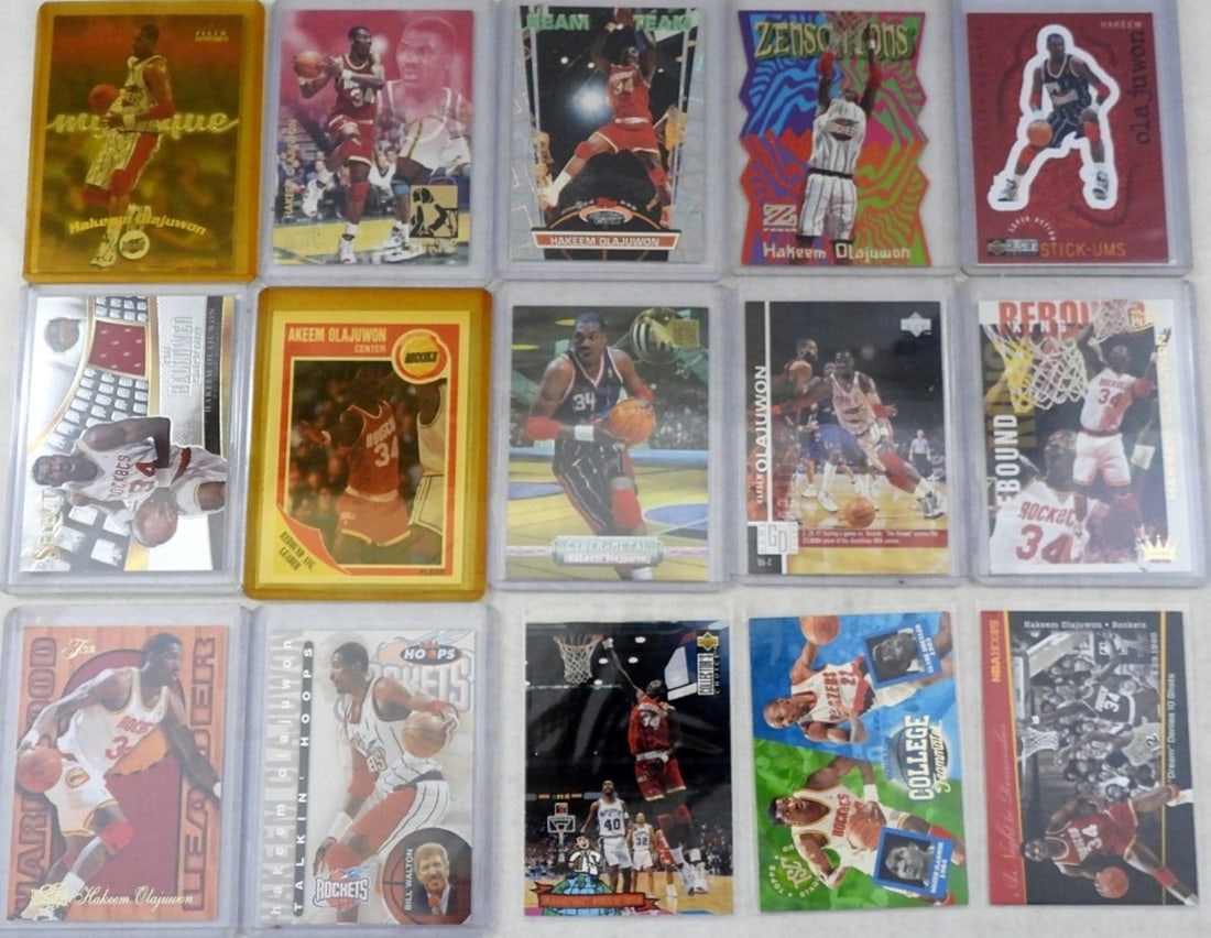 (15) HAKEEM OLAJUWON BASKETBALL CARDS (1 of 2)