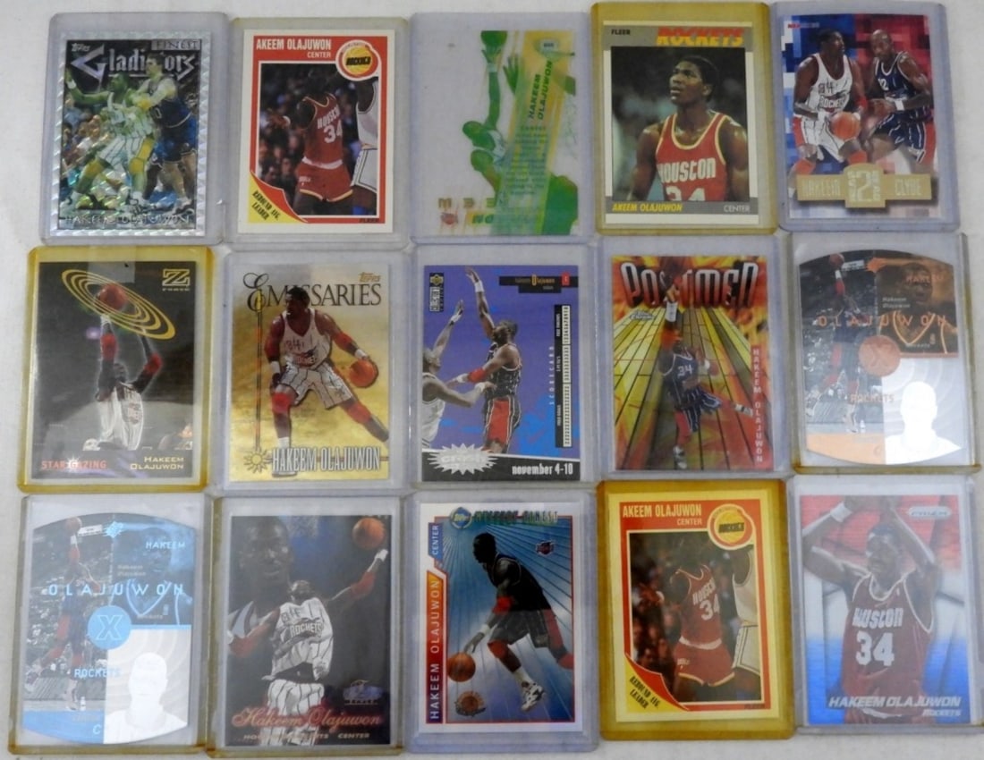 (15) HAKEEM OLAJUWON BASKETBALL CARDS (1 of 2)