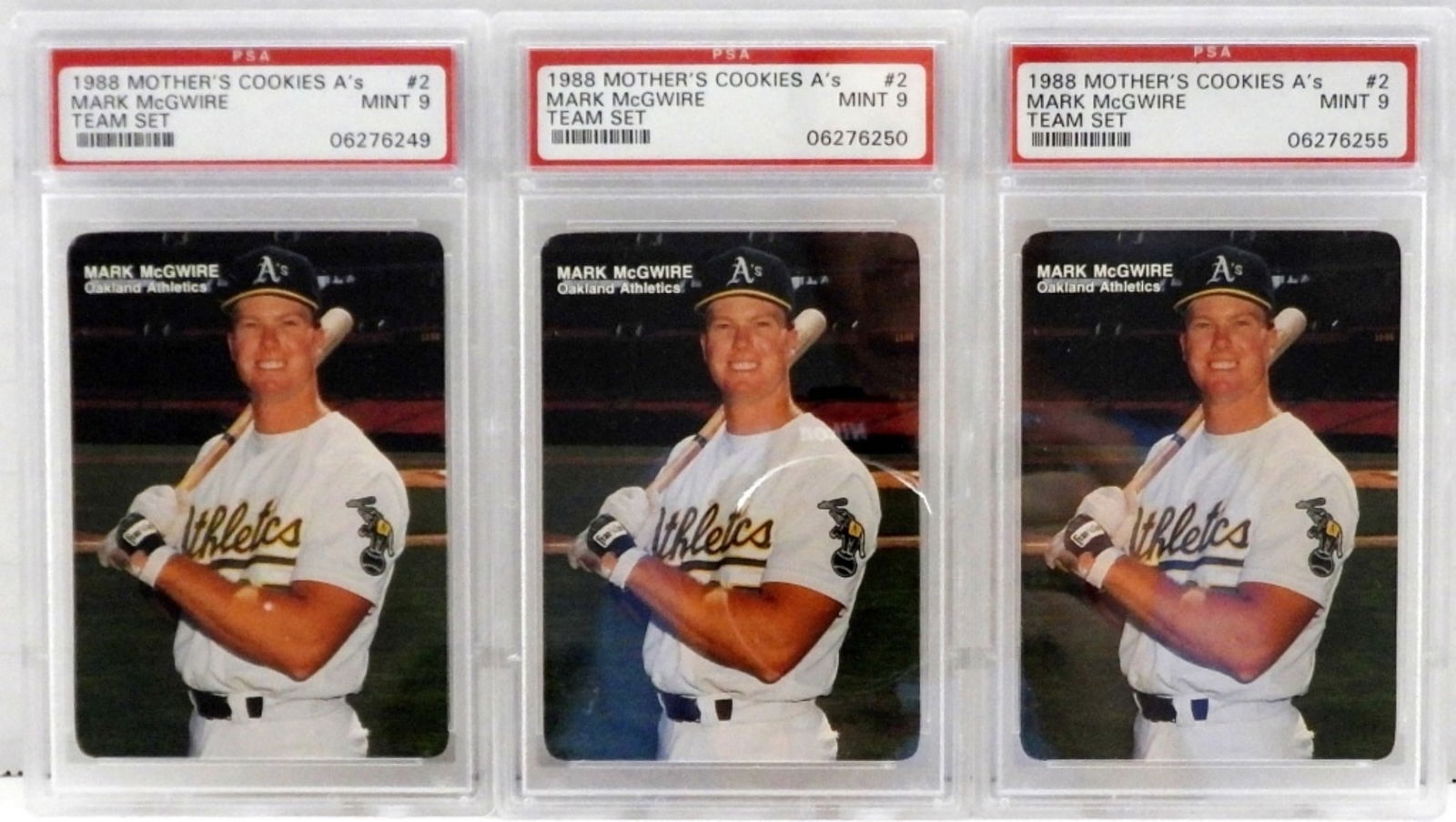 (3) 1988 MARK McGWIRE #2 PSA 9 MINT (1 of 2)