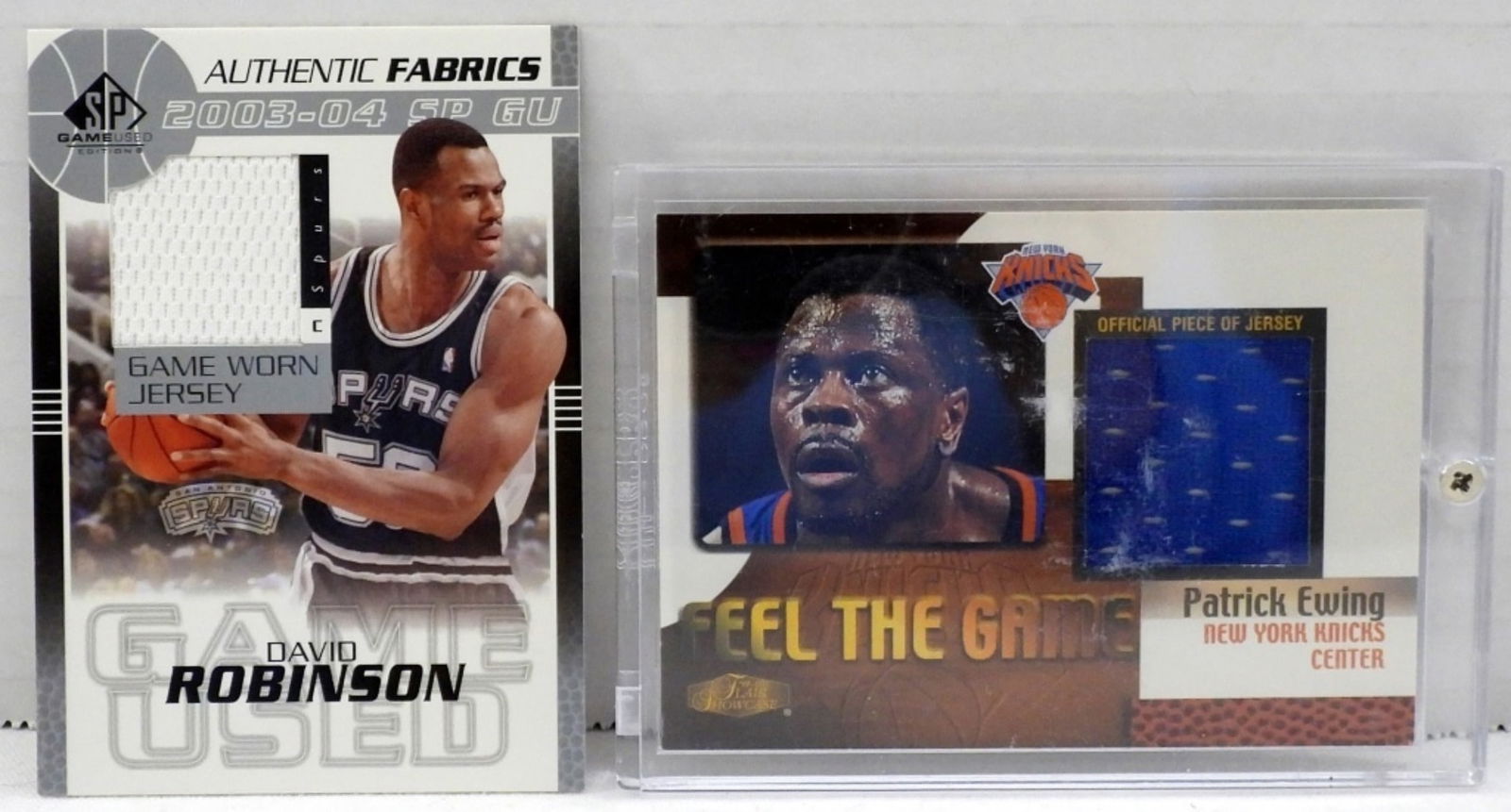 (2) GAME WORN JERSEY BASKETBALL CARDS (1 of 2)