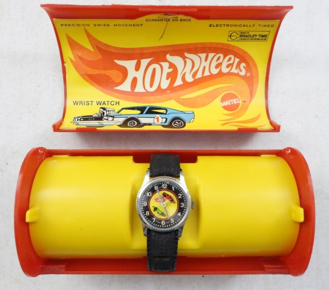 1970 Bradley Hot Wheels Redline: Sports Watch Original Display Case - LIKE NEW!