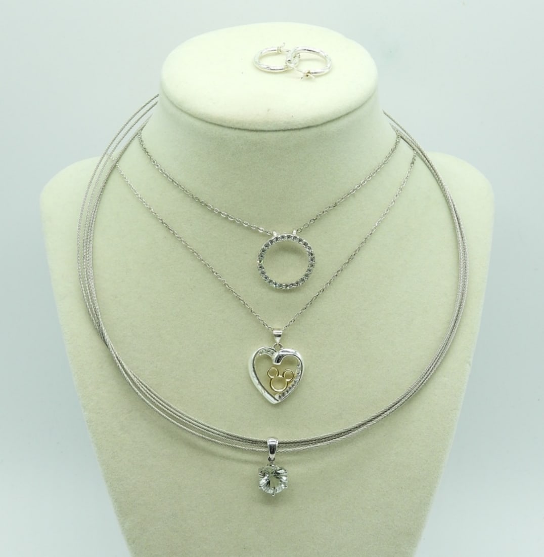 3 Necklaces & a Pair of Hoops (1 of 3)