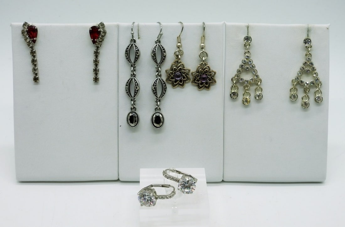 (5)Earrings, Rhinestone & Marcasite (1 of 4)
