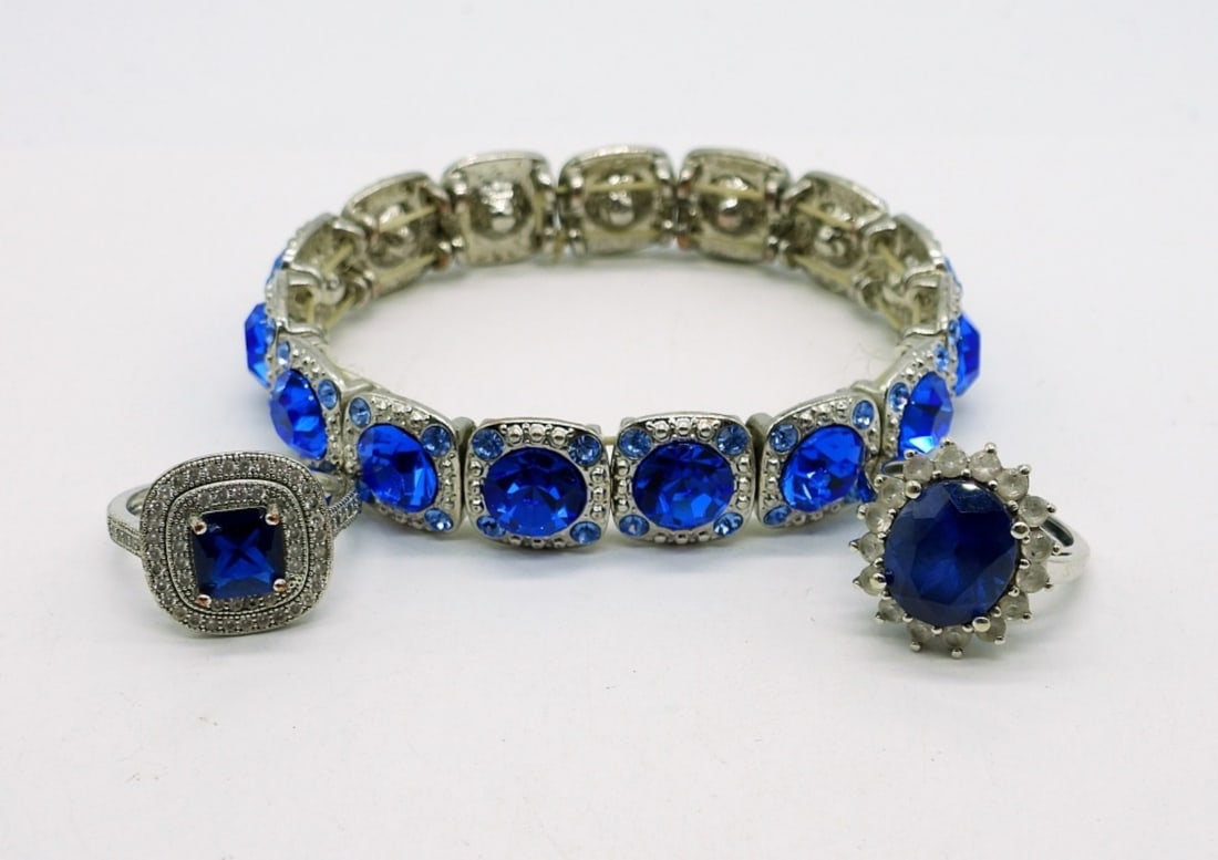 Blue Gemstone Rings & Bracelet (1 of 3)