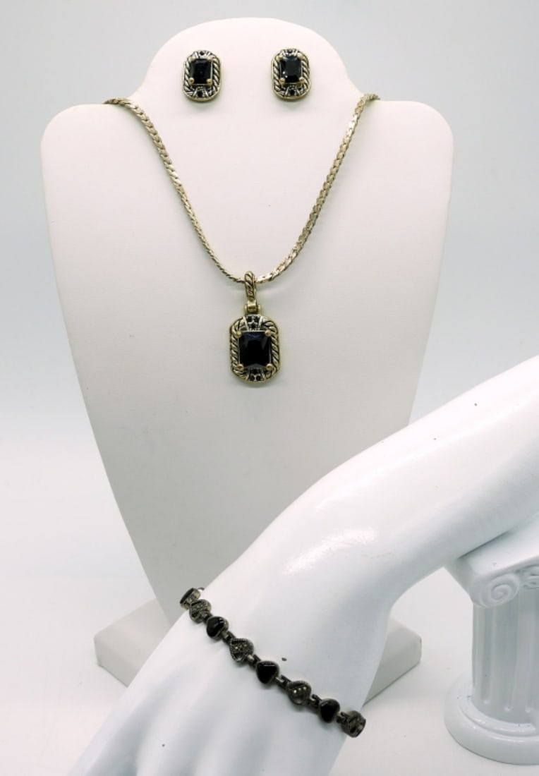 Black Gemstone 3pc Set (1 of 3)