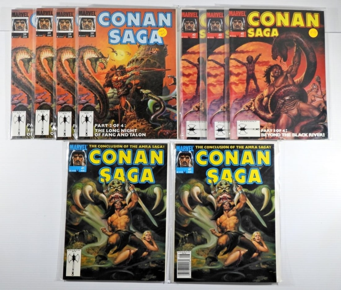 (9) CONAN SAGA MARVEL LARGE COMICS (1 of 2)
