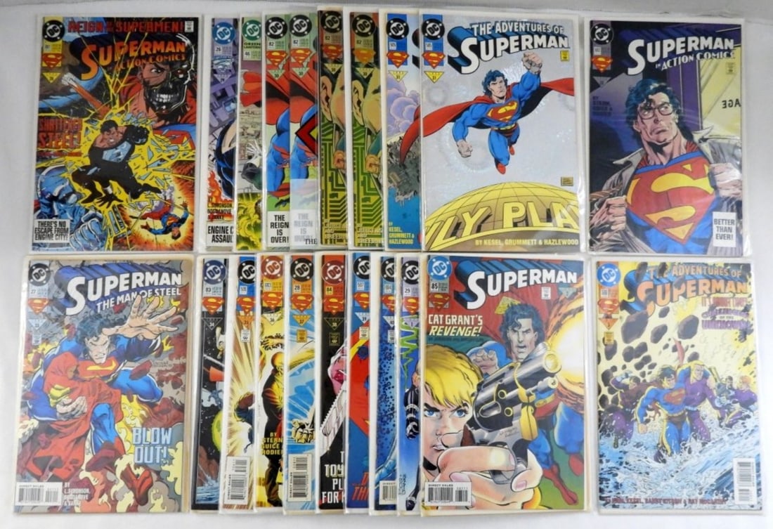 21 DC SUPERMAN COMICS: SOME HAVE DUPLICATES, FINE OR BETTER