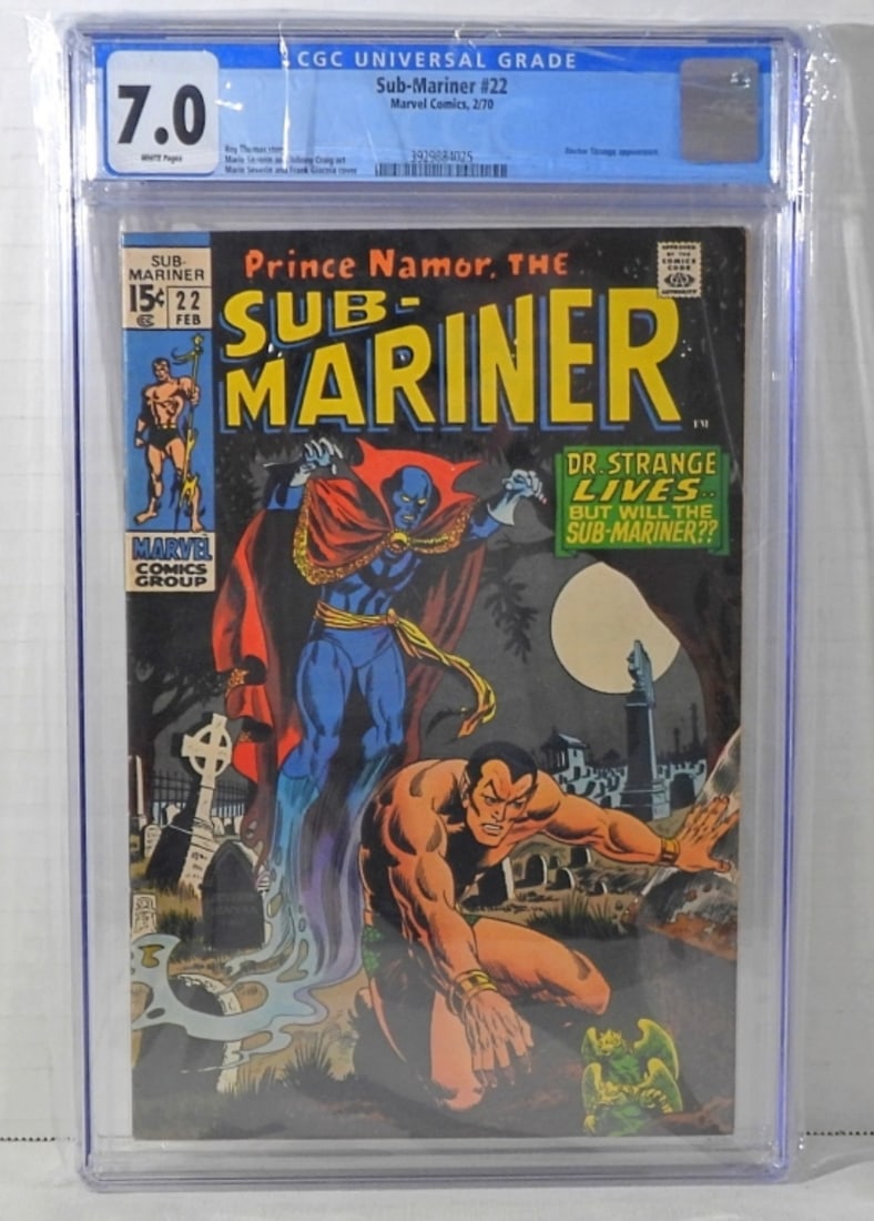 SUB-MARINER #22 MARVEL COMICS CGC 7.0 (1 of 3)