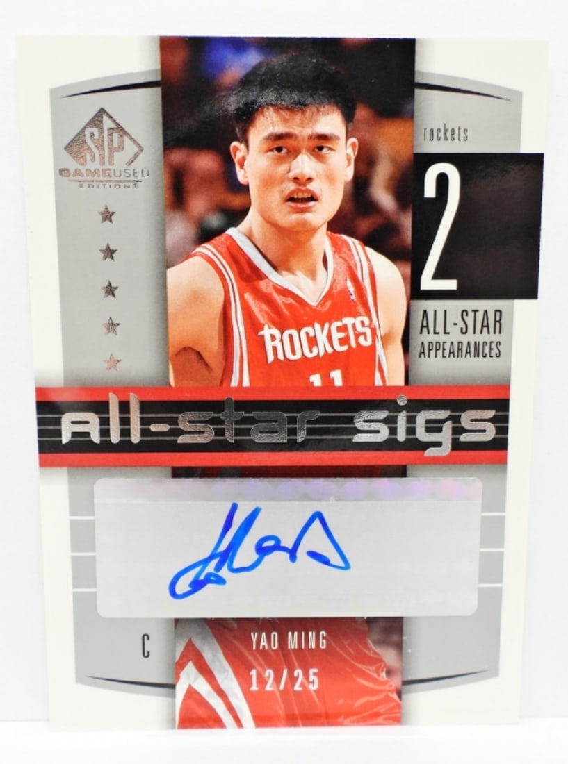 YAO MING AUTO ALL-STAR SIGS CARD (1 of 2)