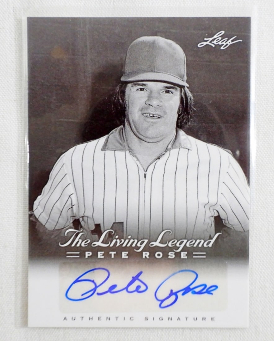 PETE ROSE "The Living Legend" Authentic Signatures (1 of 2)