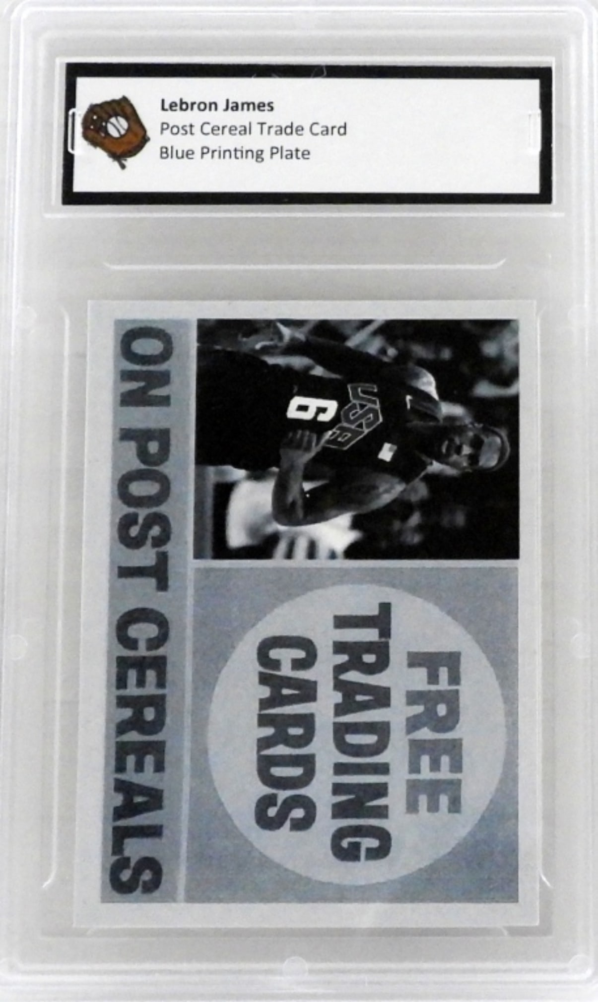 LEBRON JAMES POST CEREAL TRADE CARD: LEBRON JAMES POST CEREAL TRADE CARD BLUE PRINTING PLATE