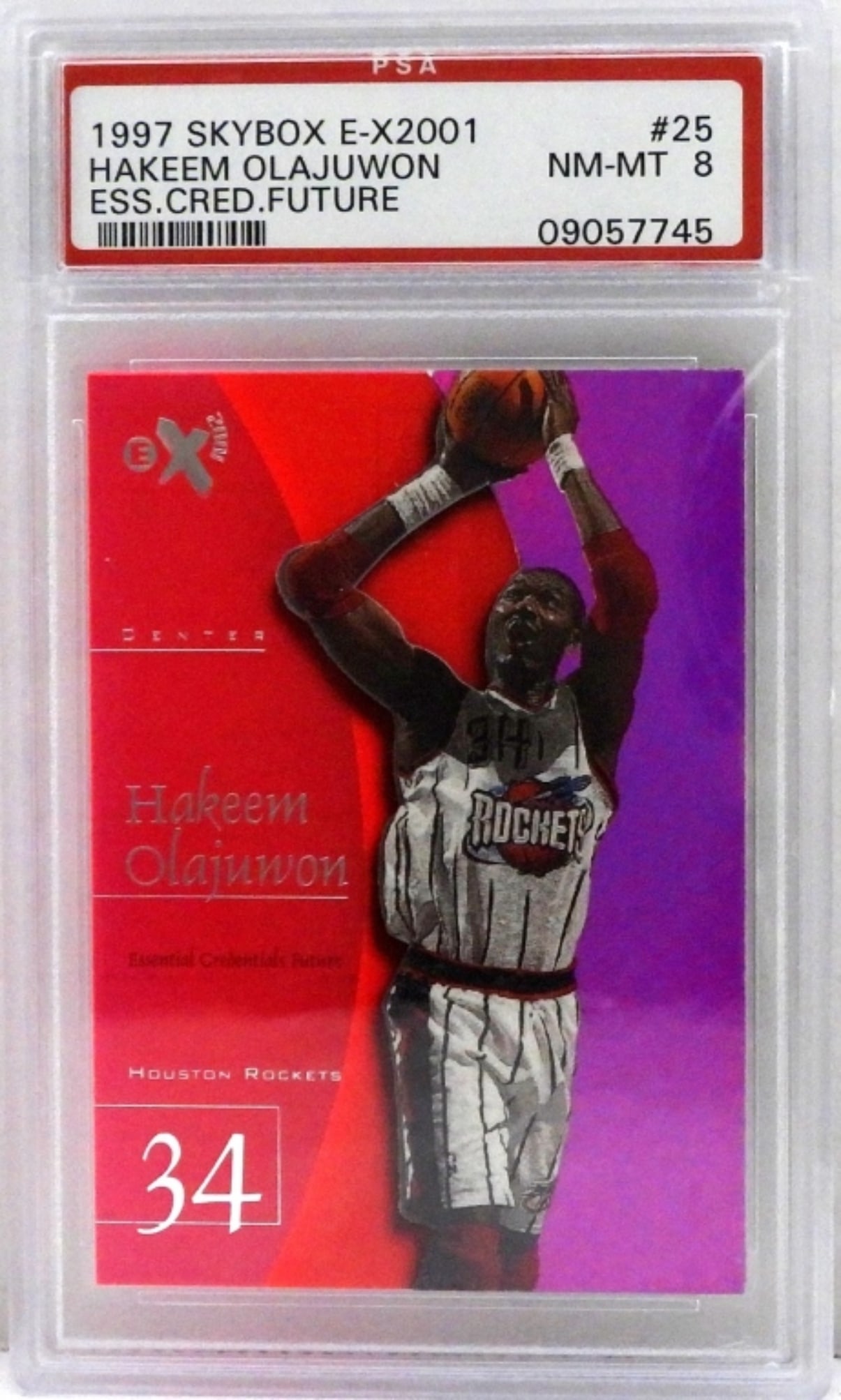 1997 HAKEEM OLAJUWON #25 PSA 8 NM-MT (1 of 2)