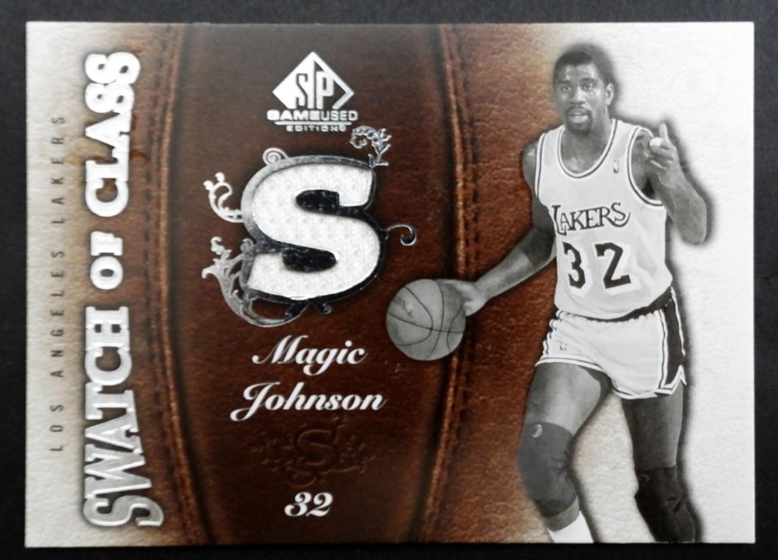 2007-08 SP GAME USED SWATCH CARD: MAGIC JOHNSON SWATCH OF CLASS