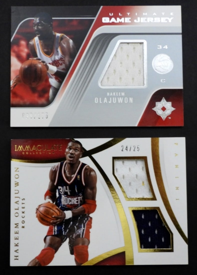 (2) HAKEEM OLAJUWON LMT. # JERSEY CARDS (1 of 2)