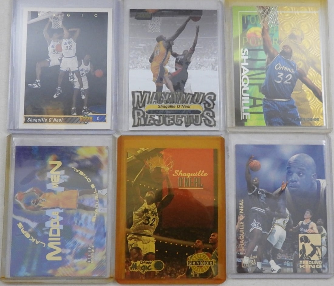 (6) SHAQUILLE O'NEAL CARDS WITH ROOKIE (1 of 2)