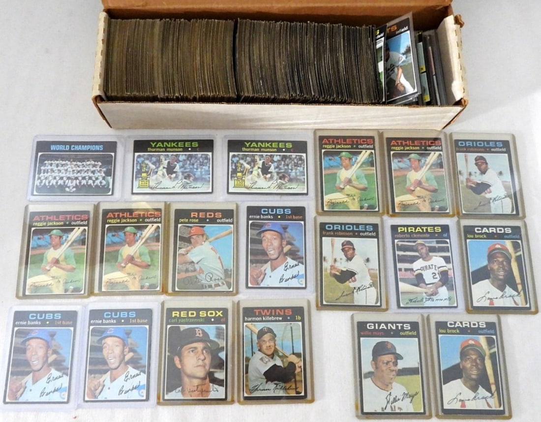 (628) 1971 TOPPS BASEBALL CARDS w/STARS (1 of 3)