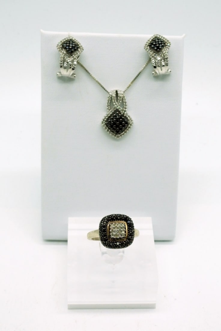 Black & White Gemstone Sterling Set (1 of 3)