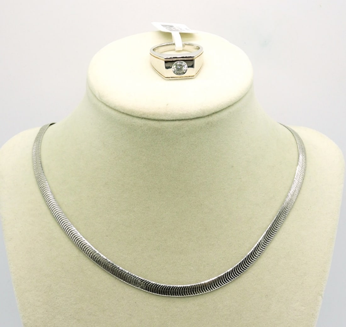 Sterling Chain & Men's Ring (1 of 4)