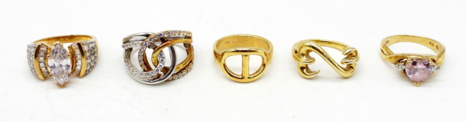 925 Gold Tone Fashion Rings (1 of 2)