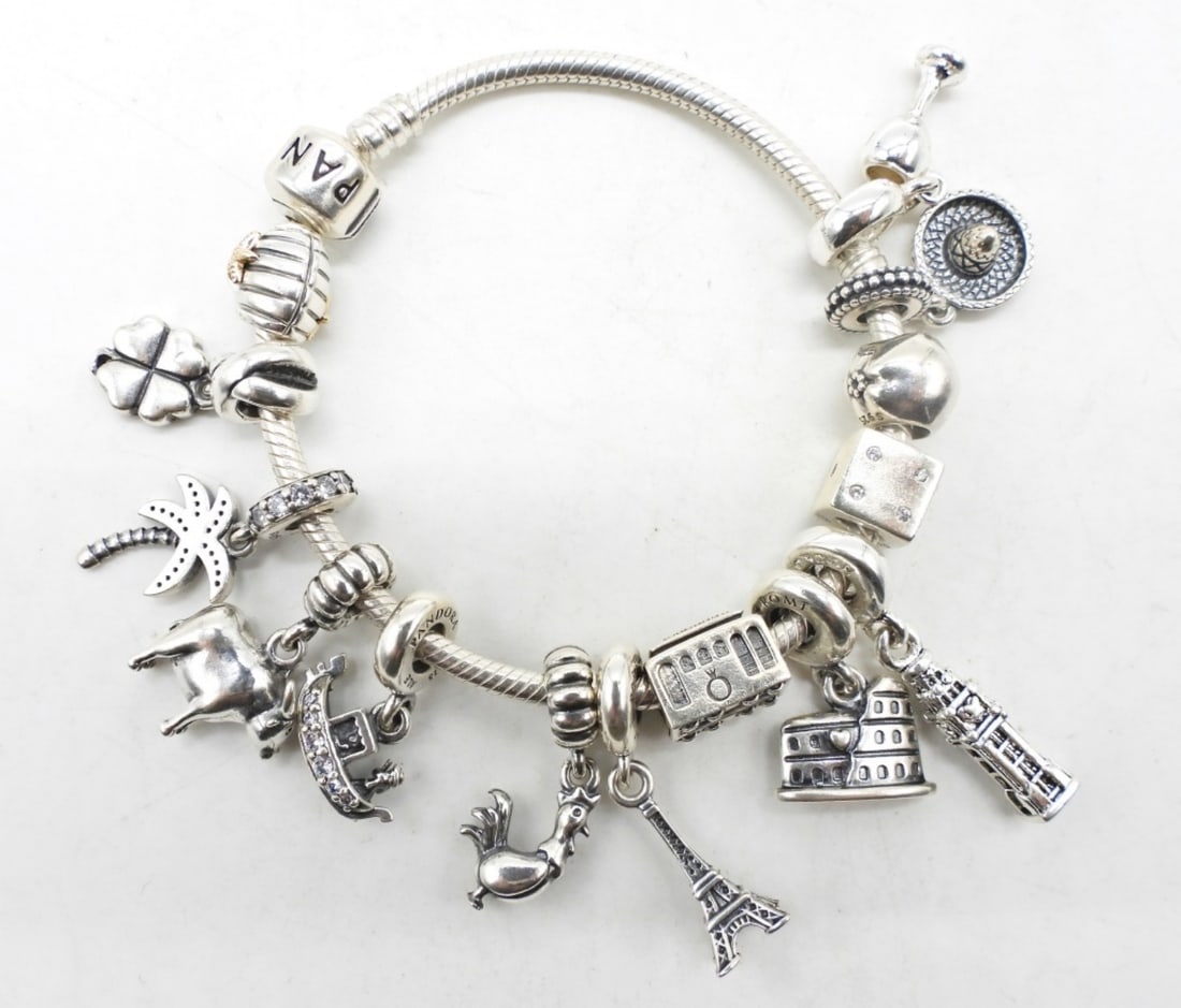 Sterling Pandora Bracelet (1 of 2)