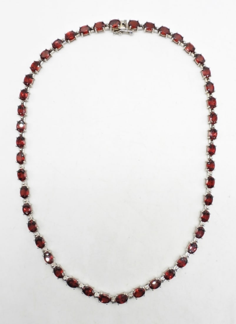 Vintage Garnet Gemstone Necklace (1 of 3)