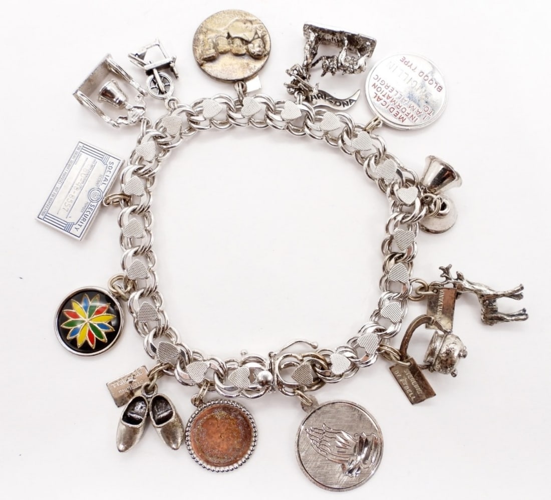 Vintage Sterling Charm Bracelet (1 of 4)