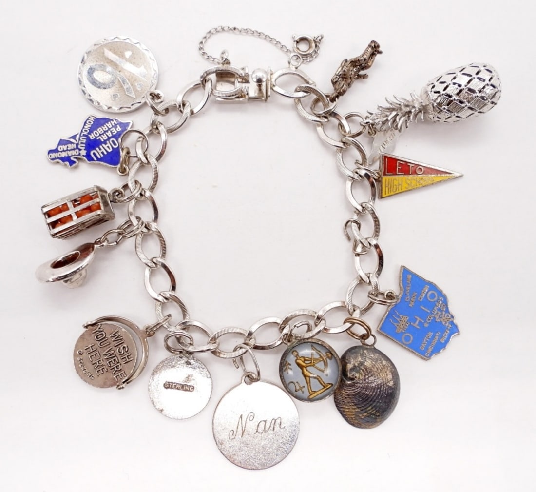 925 Vintage Charm Bracelet (1 of 4)