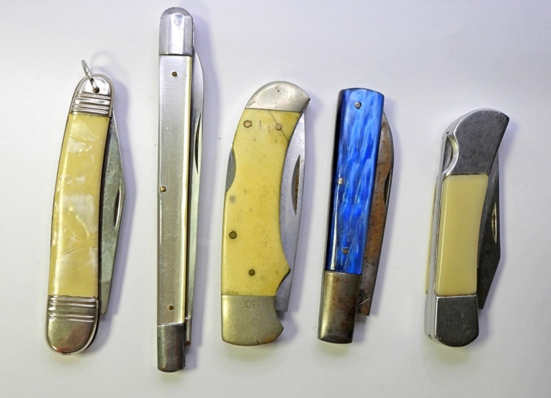 (5) VTG  FOLDING KNIVES - VARIOUS TYPES (1 of 5)
