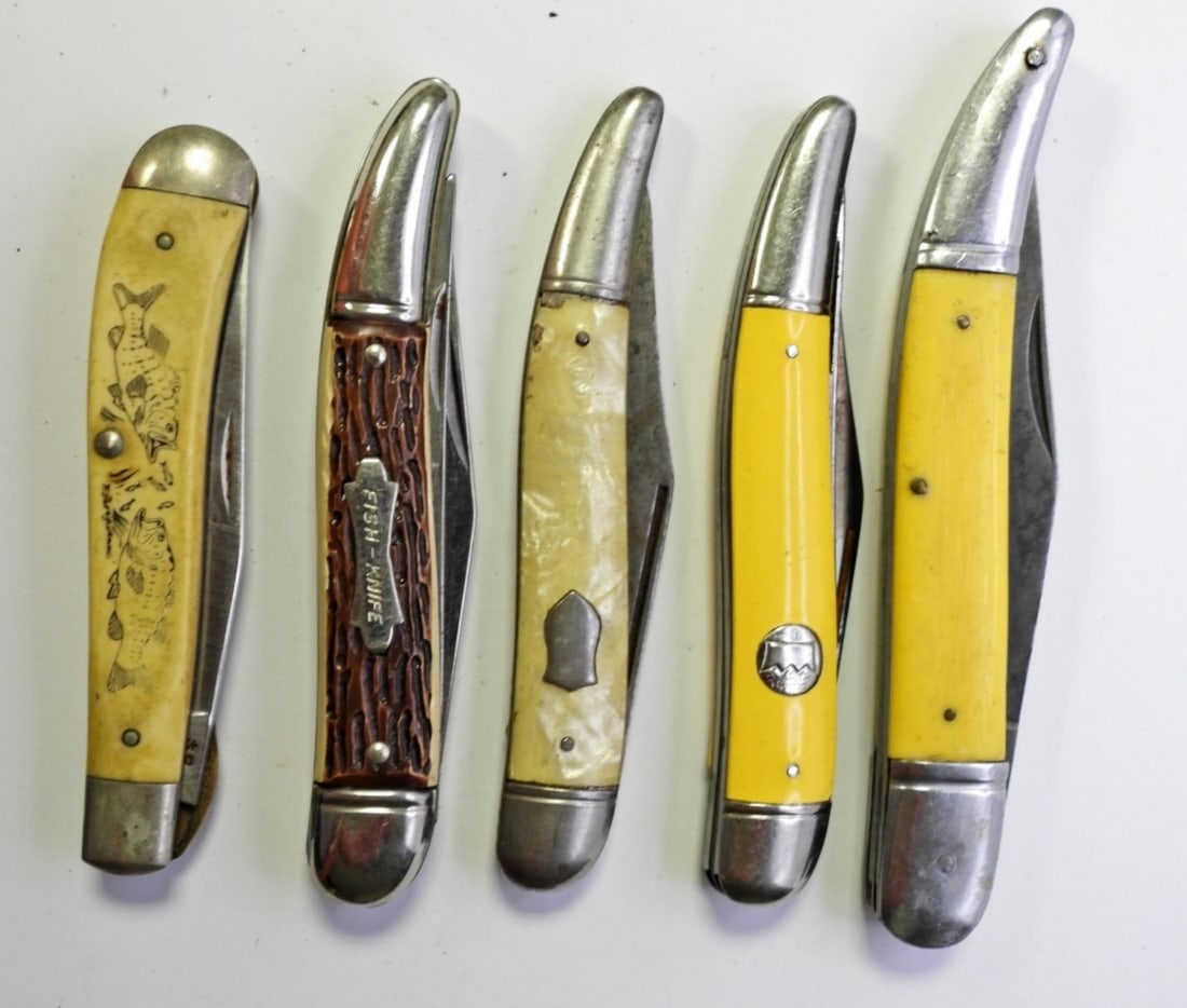(5) VTG  FOLDING KNIVES - VARIOUS TYPES (1 of 5)