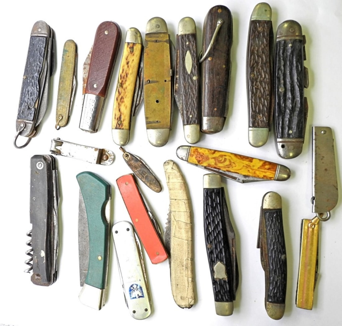 VINTAGE LOT POCKET KNIVES for REPAIR: VARIOUS STYLES / BRANDS / FOR REPAIR / PARTS