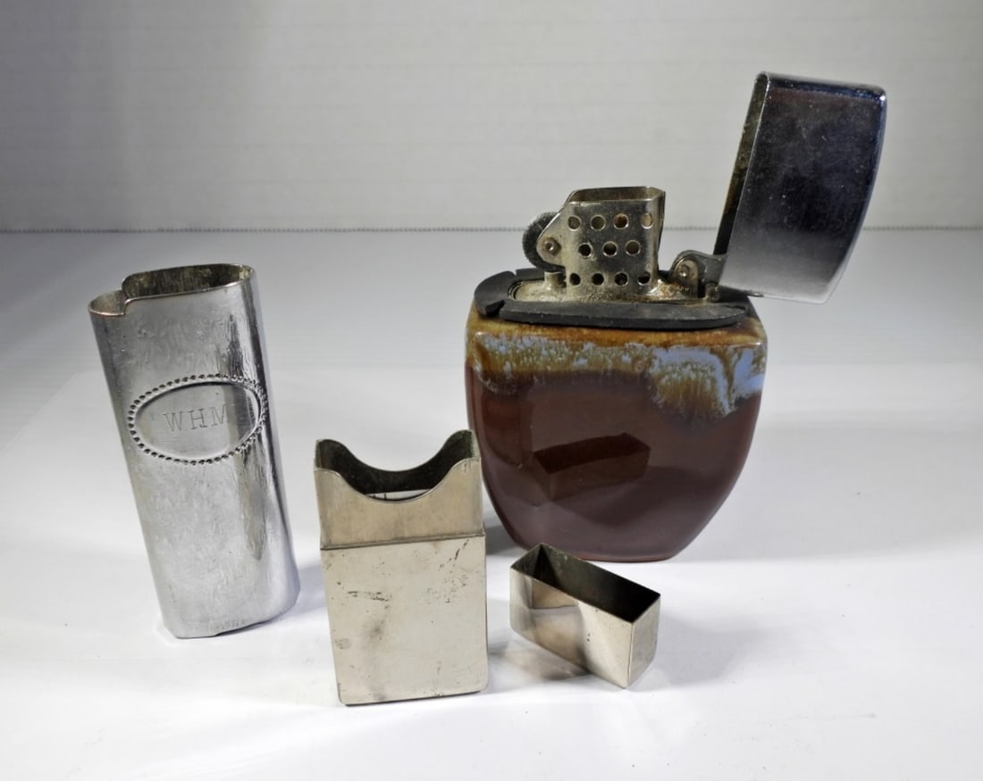 BIC LIGHTER CASE "WHM" MONOGRAM & (1 of 3)