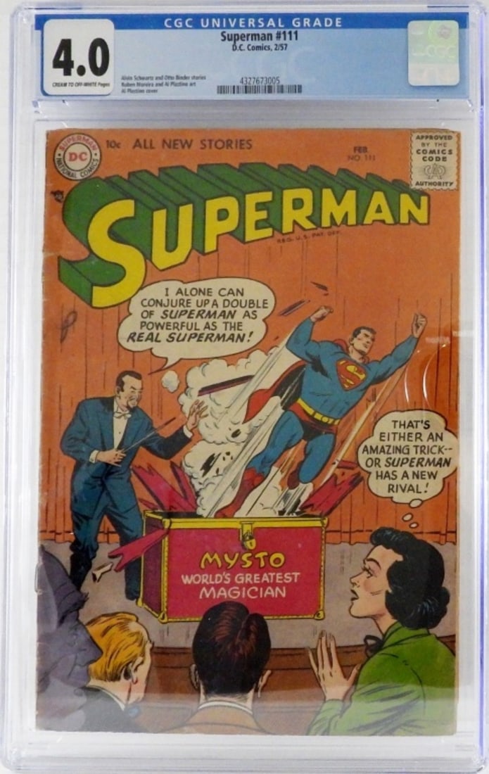 SUPERMAN #111 D.C. COMICS 2/57 CGC 4.0 (1 of 3)