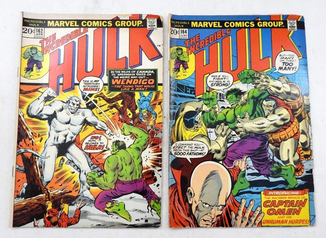 (2) HULK #162 & #164 MARVEL 1973 (1 of 2)
