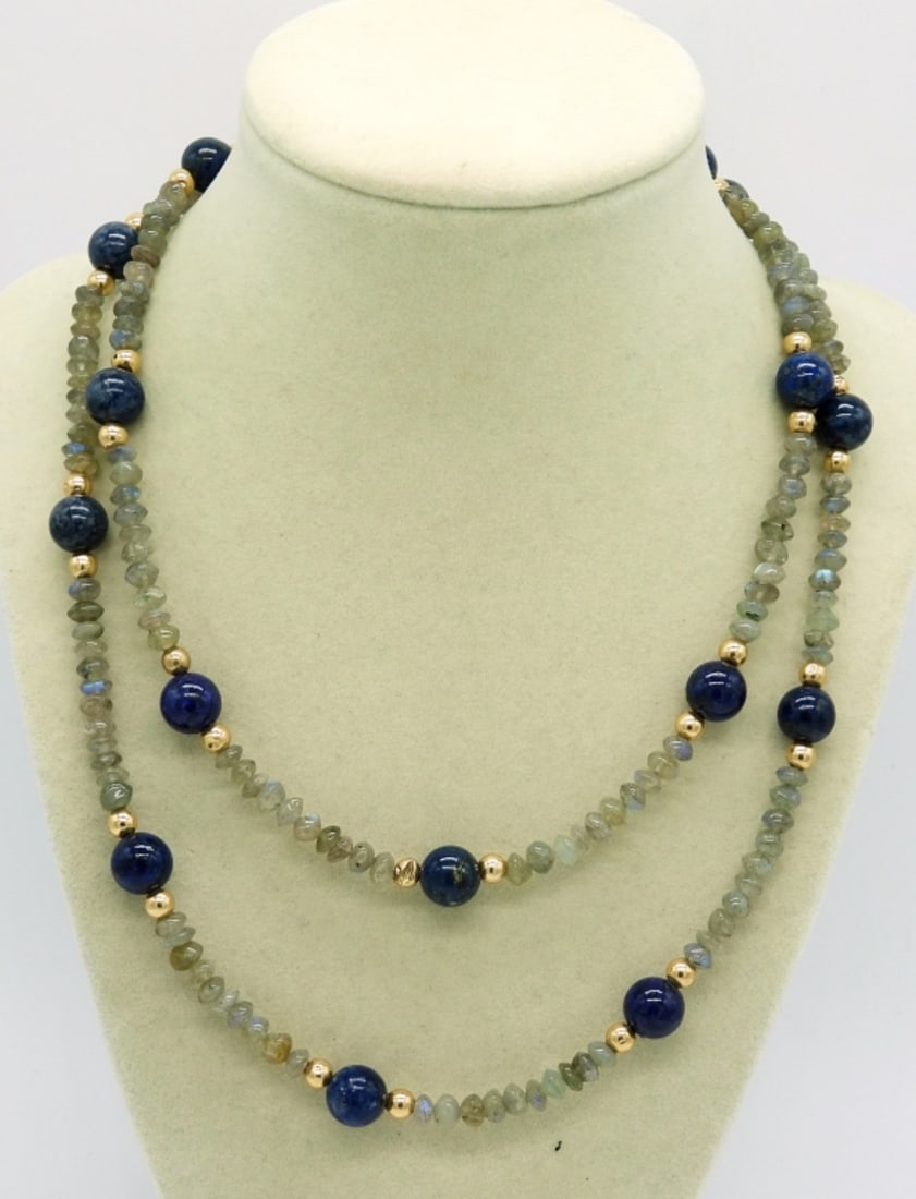 Labradorite & Lapis Lazuli Necklace (1 of 2)