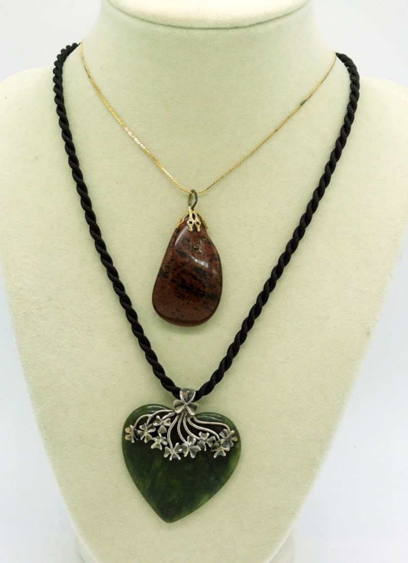 Vintage Connemara Marble Heart Pendant-Ireland (1 of 4)