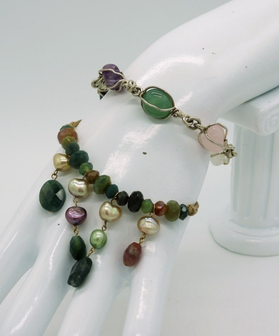 2 Natural Gemstone Bracelets (1 of 2)