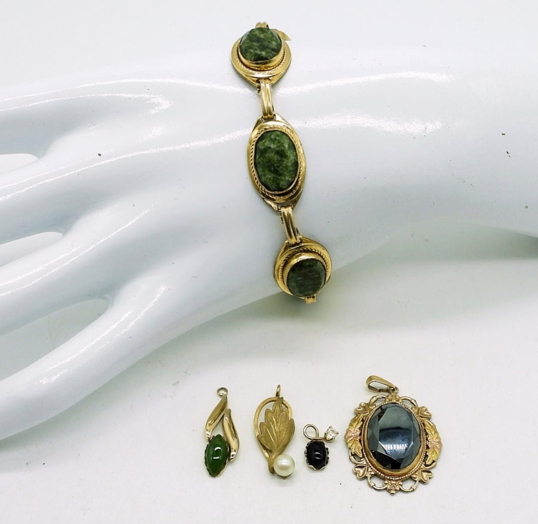 Vintage Danecraft Green Aventurine Bracelet & More (1 of 3)