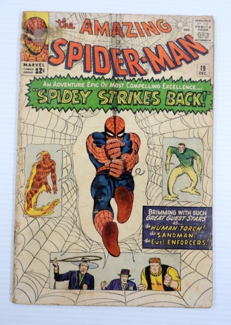 Amazing Spider-Man #19 (1964): 1st Mac Gargan (Scorpion) Lee/Ditko - front cover inked - VG/GOOD
