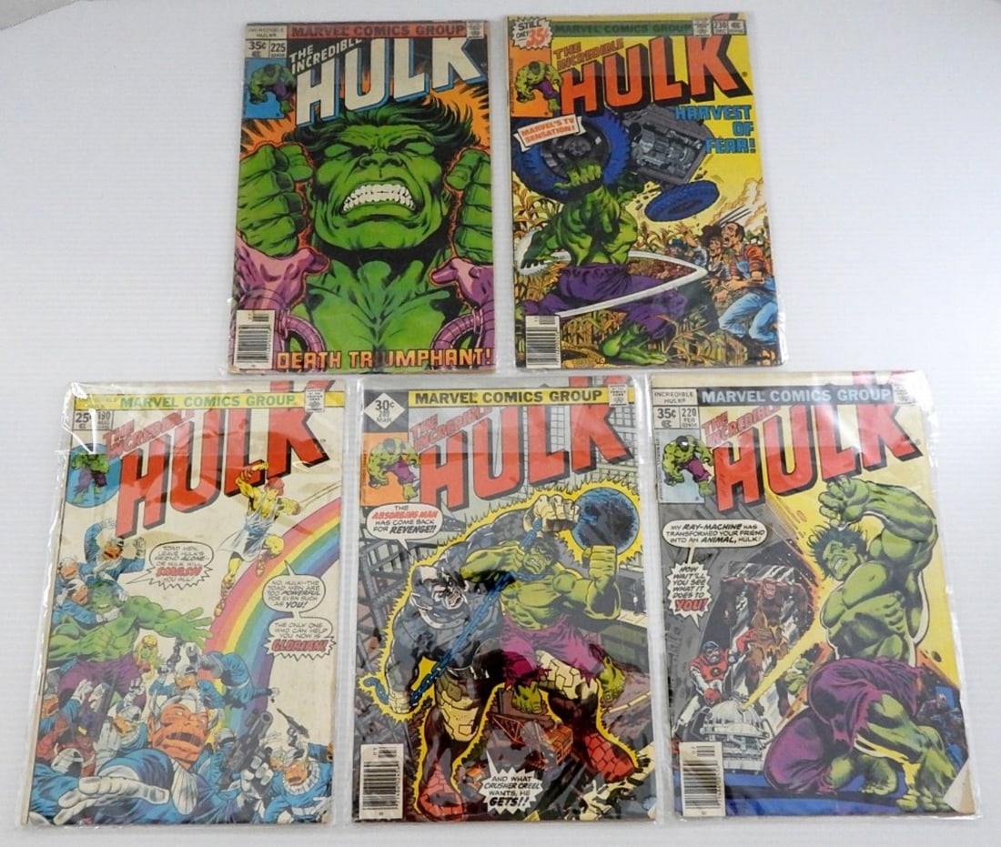 (5) VINTAGE THE INCREDIBLE HULK COMICS (1 of 2)