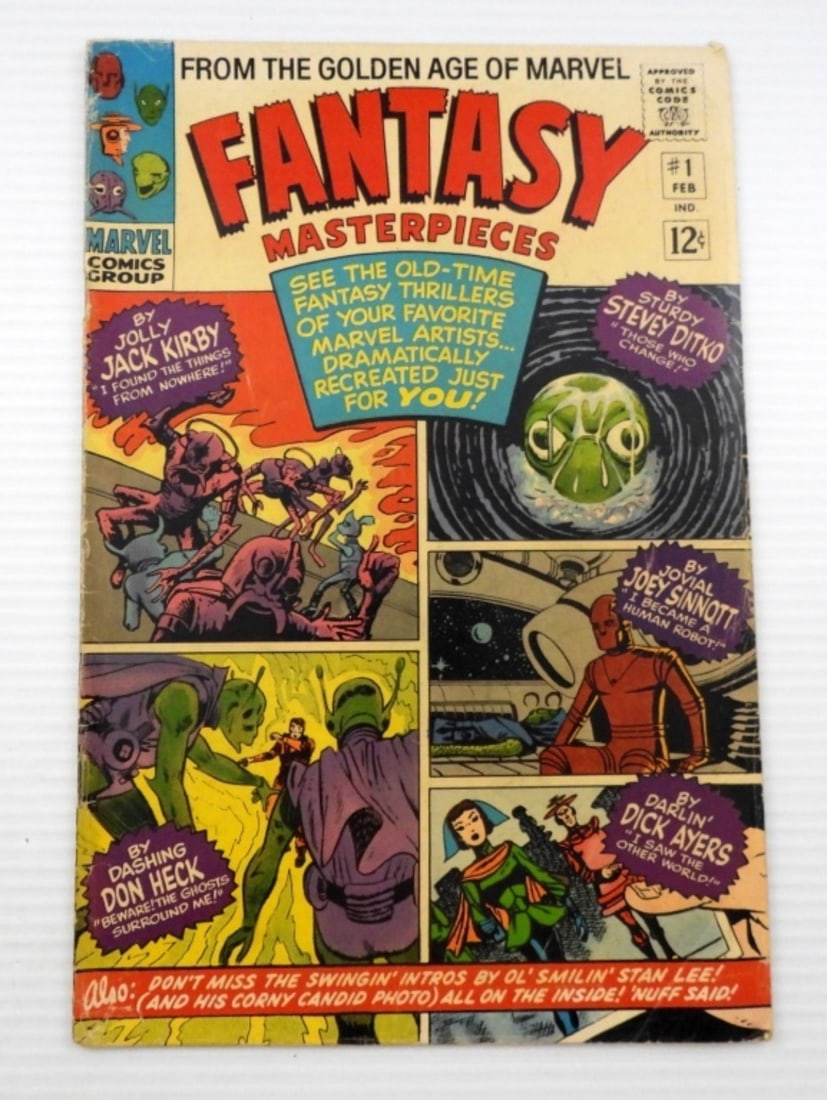FANTASY MASTERPIECES #1 MARVEL: 1966 MARVEL 12c ISSUE #1- VG