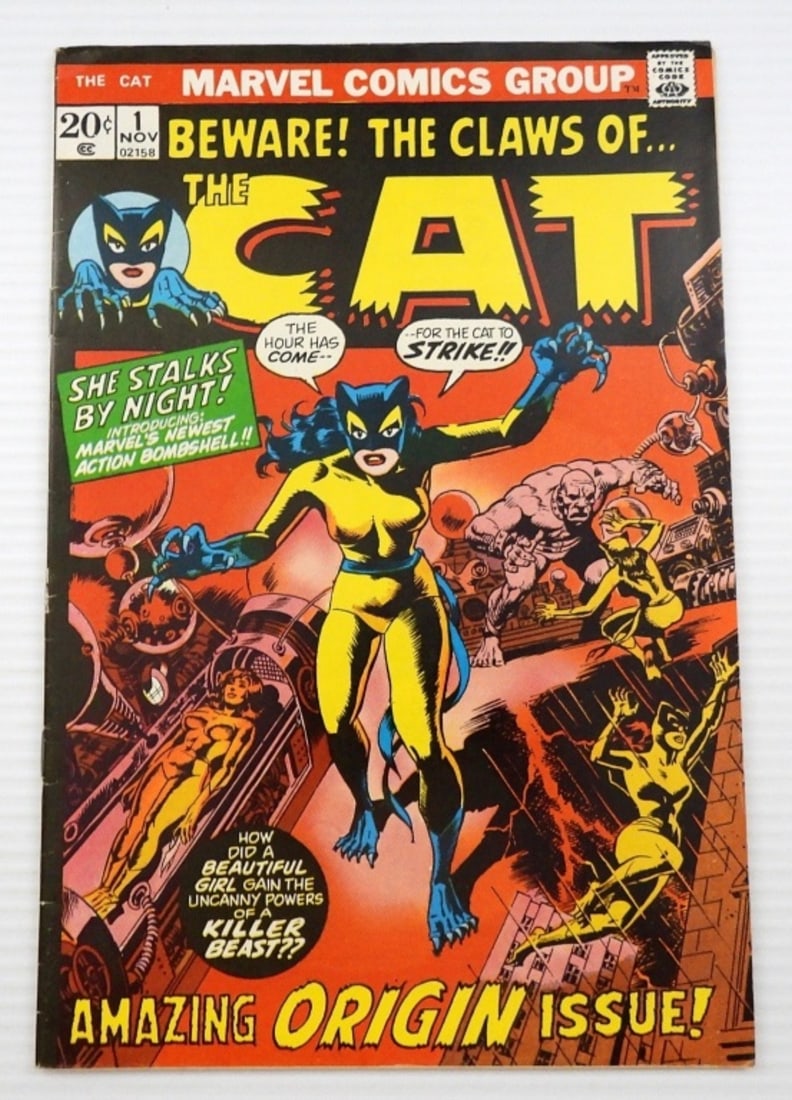 The Cat #1 Marvel 1973: 1st Appearance of Greer Grant - nice fine