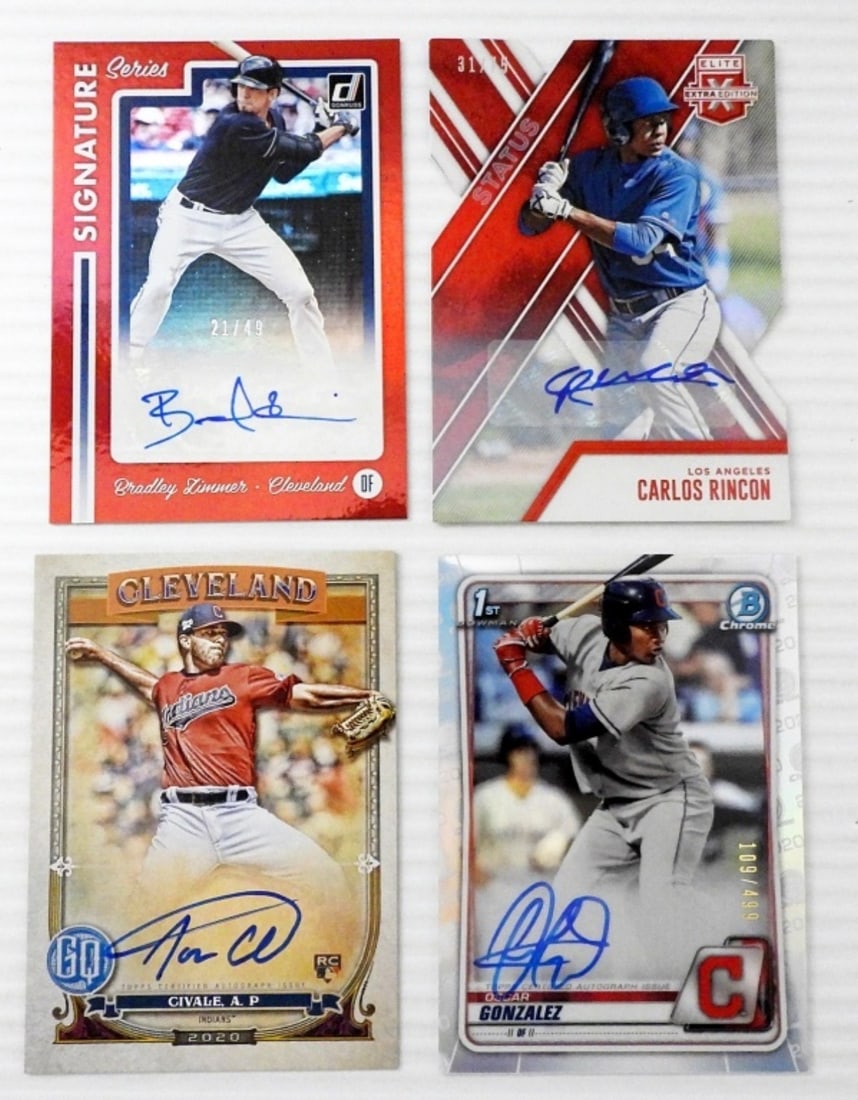 (4) AUTOGRAPH PREMIUM BASEBALL CARDS (1 of 2)