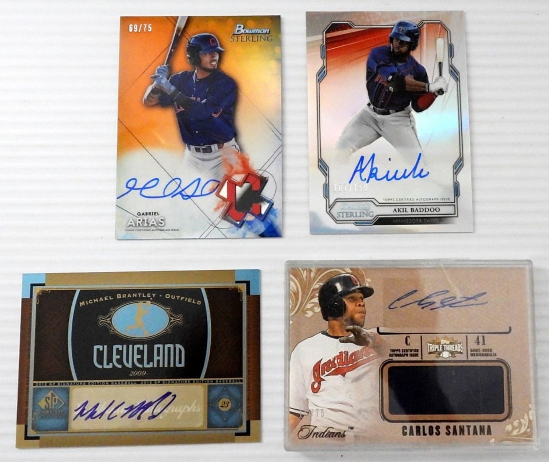 (4) AUTOGRAPH PREMIUM BASEBALL CARDS (1 of 2)