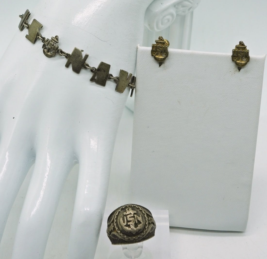 VINTAGE US NAVY SET 925 (1 of 6)